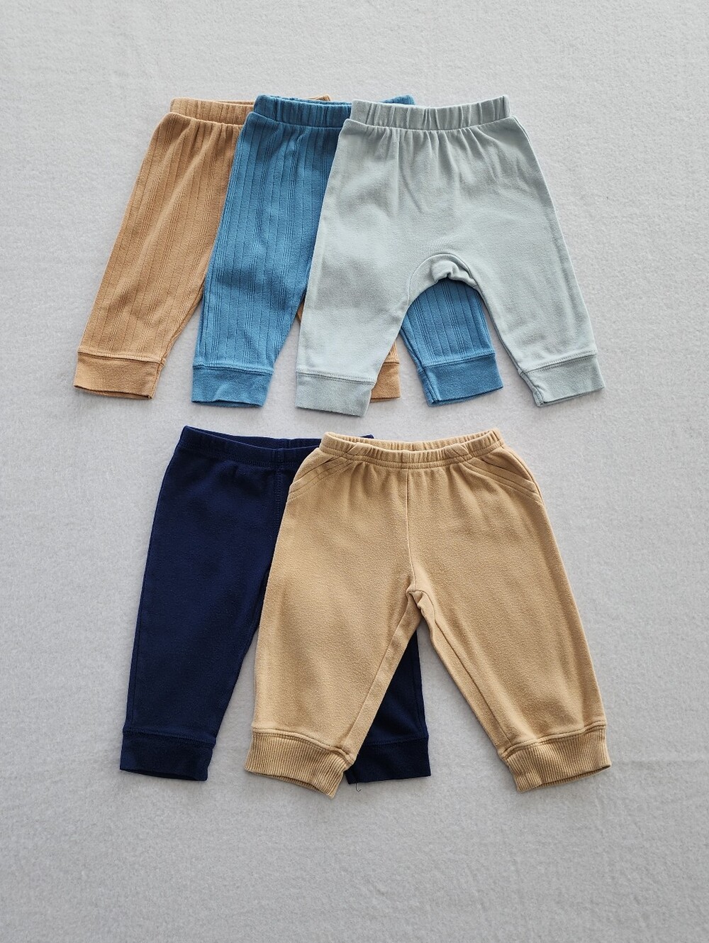 Baby Boy Pants Lot 6-9M 9M Carter’s Cloud Island Neutral Jogger Bundle